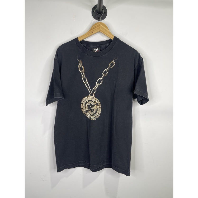 Men’s Black Vintage John Cena WWE Wrestling T-shirt 2002 Chain Gang Sz L