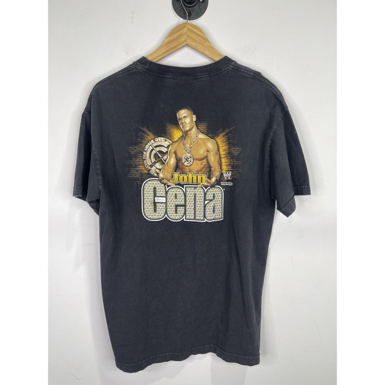 Men’s Black Vintage John Cena WWE Wrestling T-shirt 2002 Chain Gang Sz L