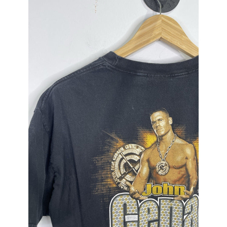 Men’s Black Vintage John Cena WWE Wrestling T-shirt 2002 Chain Gang Sz L