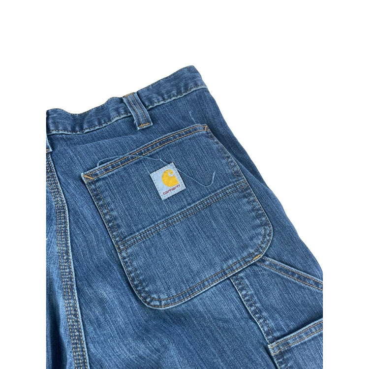 Mens Carhartt Relaxed Fit Carpenter Blue Jeans Size 32x32
