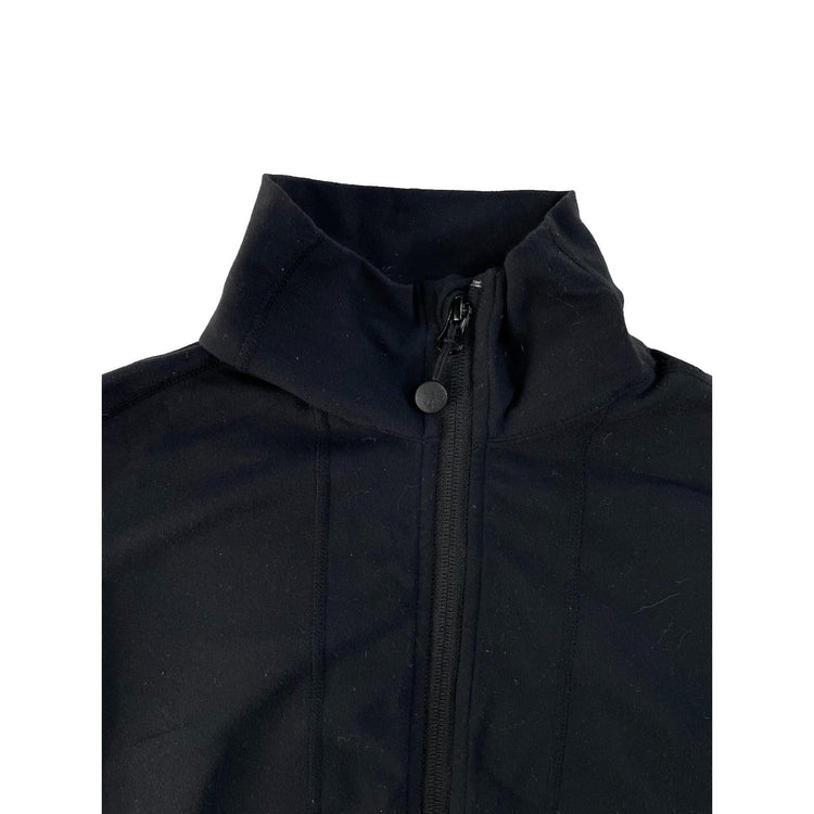 Women's Lululemon Athletica Black Full-Zip Ruched Hem Track Jacket Size 8