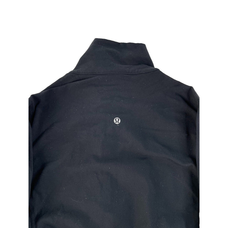 Women's Lululemon Athletica Black Full-Zip Ruched Hem Track Jacket Size 8