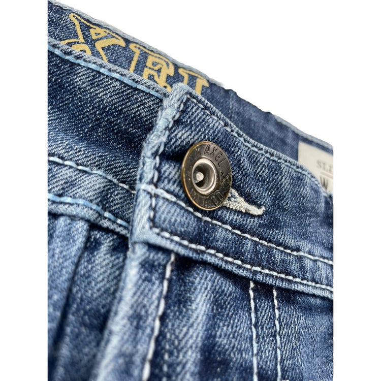 Men’s TK AXEL Slim Boot Blue Jeans Size 38x30