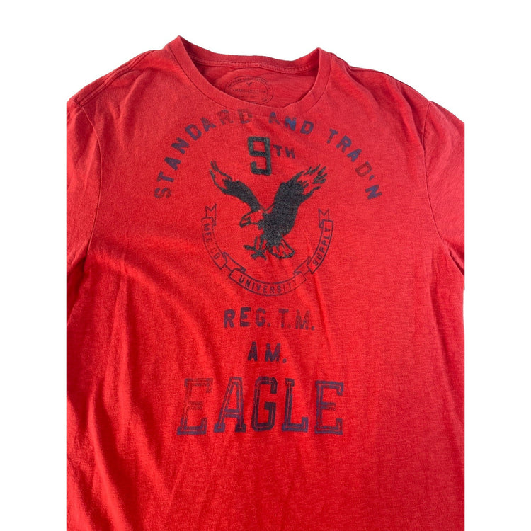 Mens American Eagle Red T Shirt Size XLT