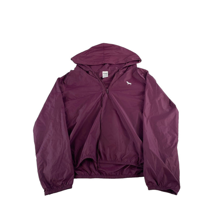 Womens Victoria's Secret PINK Lightweight Nylon Windbreaker Anorak Jacket Size M