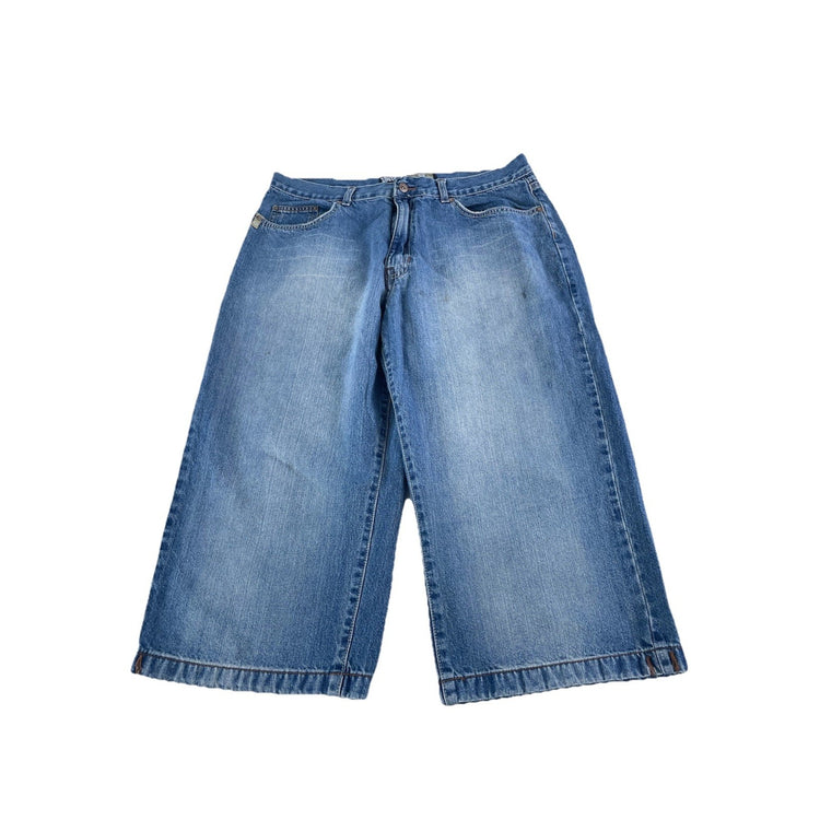 Mens South Pole Blue Denim Bermuda Jean Shorts Size 34
