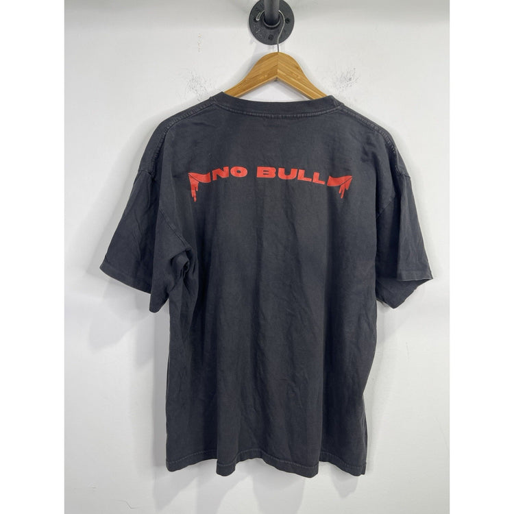 Men’s Vintage AC/DC No Bull Black T-Shirt 1997 Band Tee Double Side Sz XL