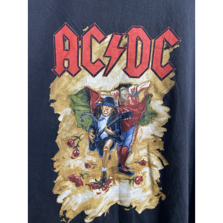 Men’s Vintage AC/DC No Bull Black T-Shirt 1997 Band Tee Double Side Sz XL
