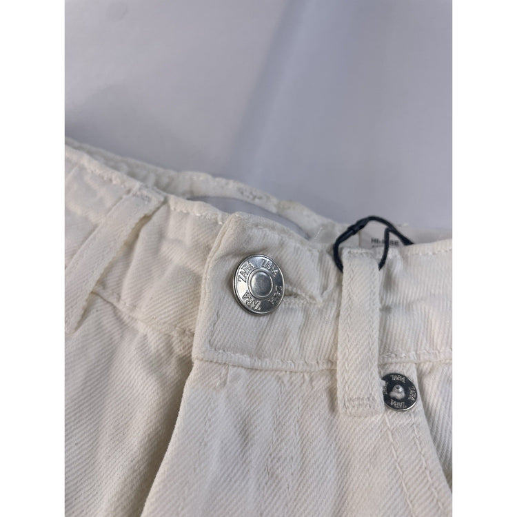 Womens Zara White High Rise Denim Jeans Size 0