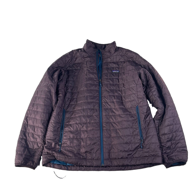 Mens Patagonia Nano Puff Quilted Insulated Full-Zip Jacket Purple Size XXL