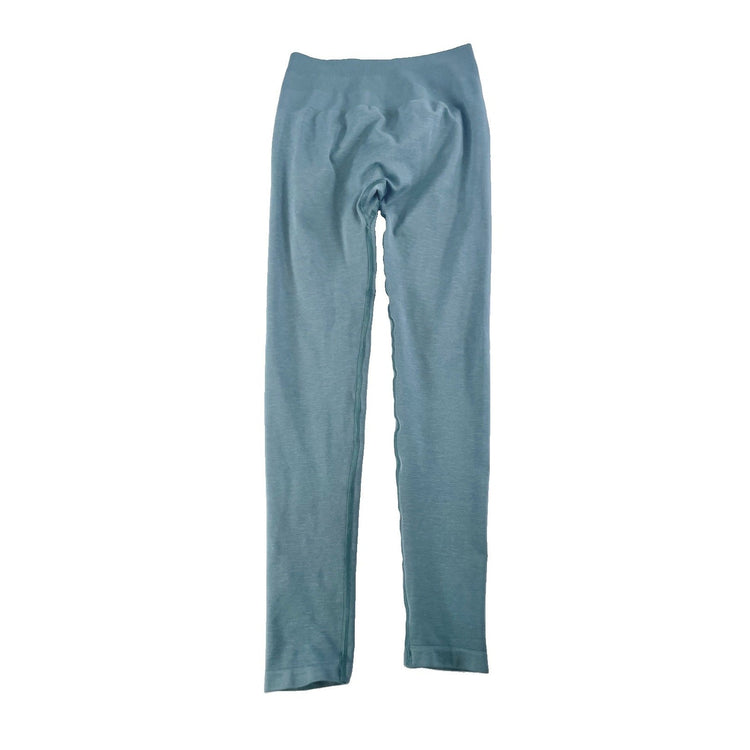 Women's Alphalete Seamless Ruched High-Waisted Leggings Blue-Green Size M