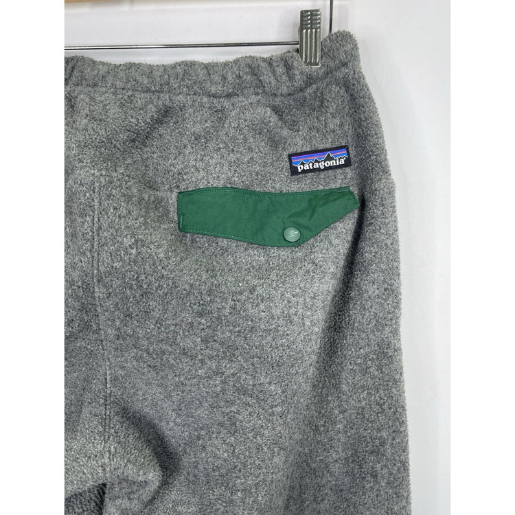 Men’s Patagonia Synch Snap-T Pants Gray Synchilla Sweatpants Fleece Sz XS