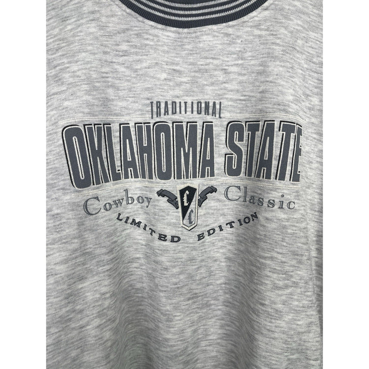 Men’s VTG Traditional Oklahoma State Cowboy Classic Gray Sweatshirt Sz L