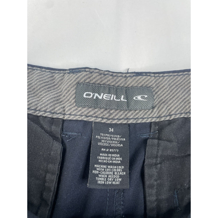 Mens O’Neill Navy Blue Hybrid Board Shorts Size 34