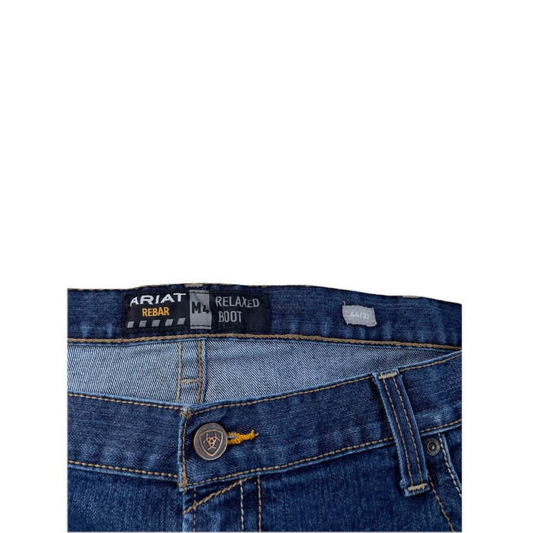 Men’s Ariat Rebar Relaxed Boot Denim Blue Jeans Size 44x32