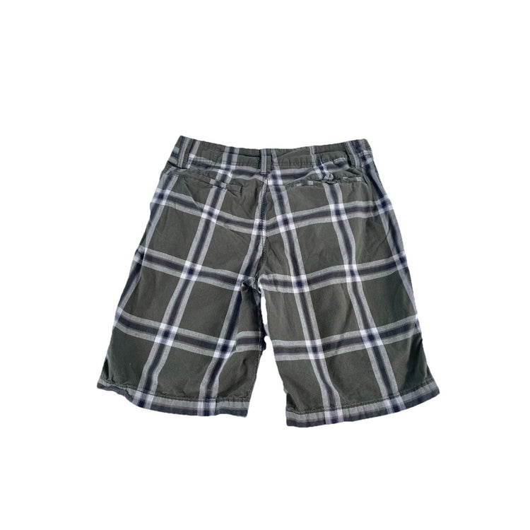 Mens Roebuck Co Multicolor Plaid Pattern Cargo Shorts Size 32