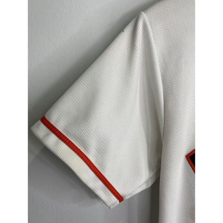 Youth Sz M 10-12 White Houston Astros Jersey Majestic Tag Brand
