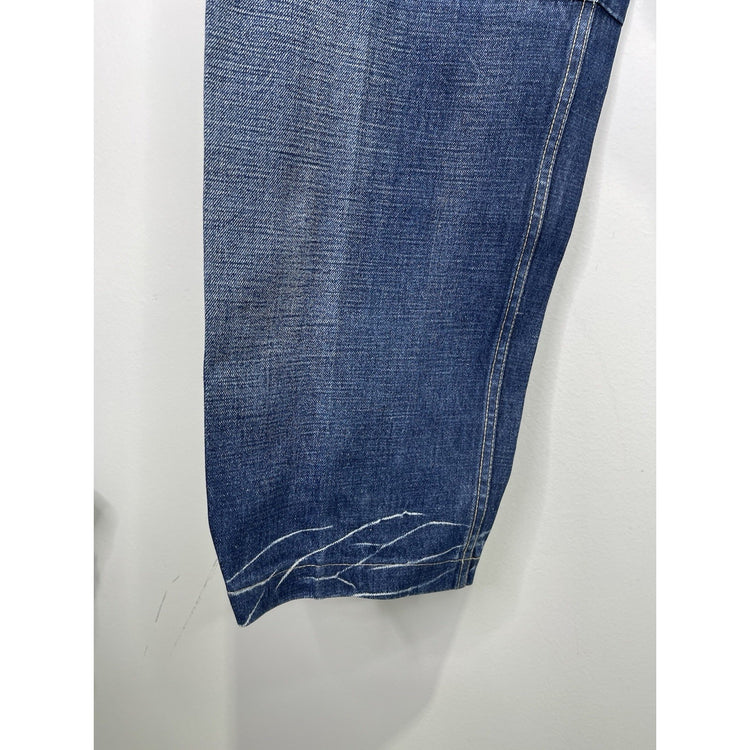 Men’s Vintage Phat Farm Loose Jeans Denim Blue Streetwear Y2K Jeans 32x31