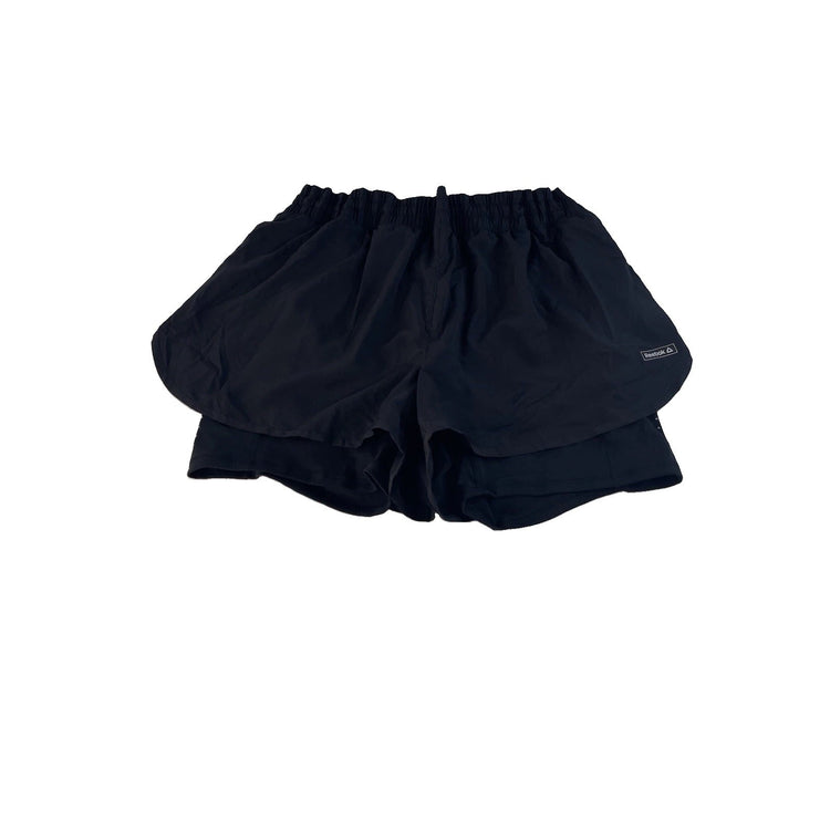 Womens Reebok Black Relaxed Fit Running Shorts Size XL