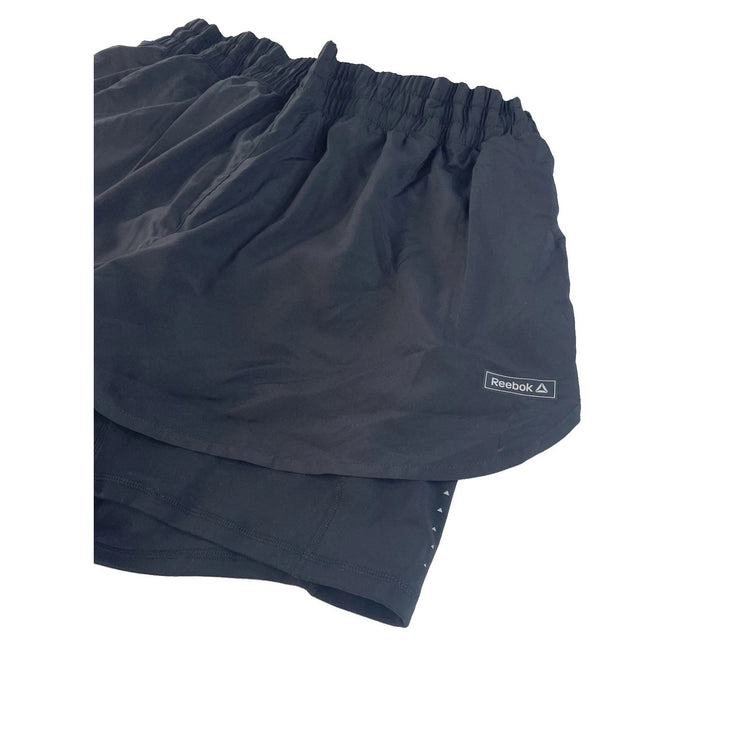 Womens Reebok Black Relaxed Fit Running Shorts Size XL