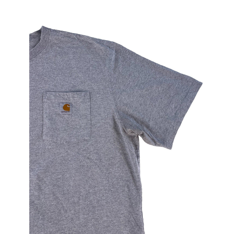 Mens Carhartt Gray Orginal For poor Short Sleeve Pocket T-Shirt Size XL