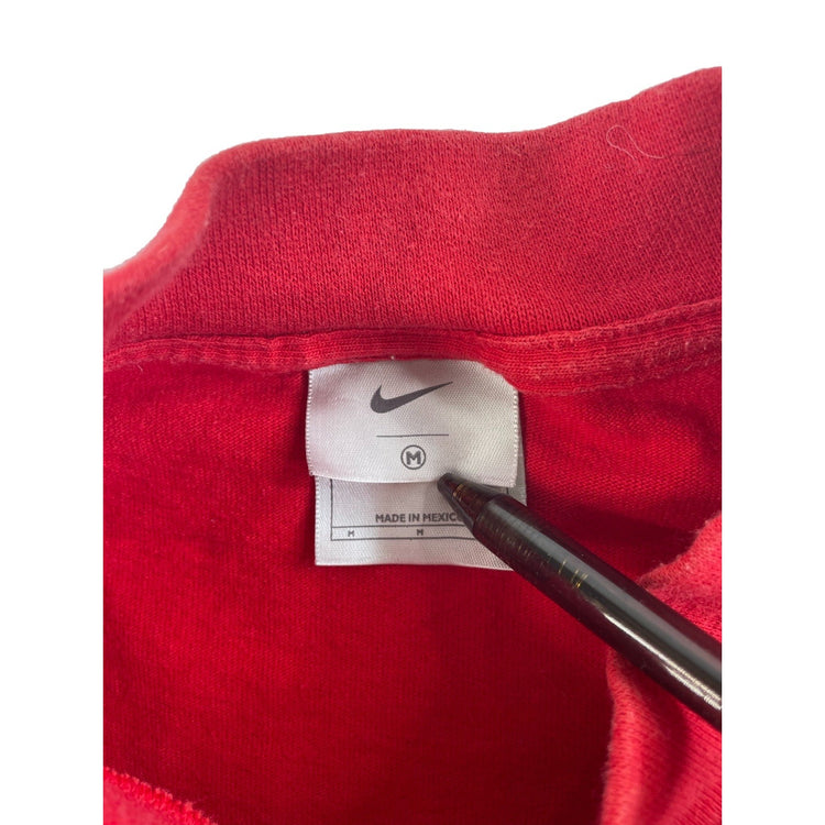 Mens Nike Red Embroidered Mock Neck Sweatshirt Size Medium