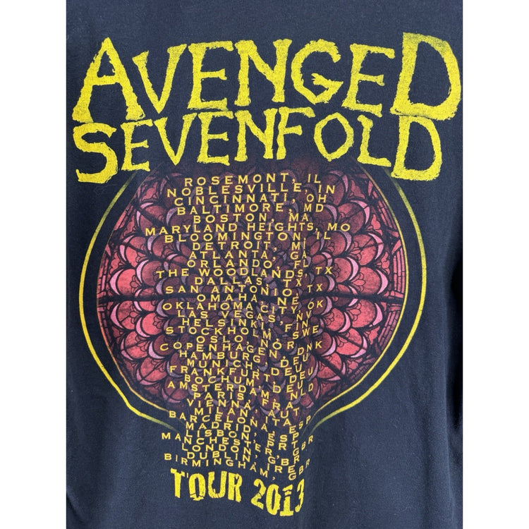 2013 Avenge Sevenfold Band T-shirt Size L
