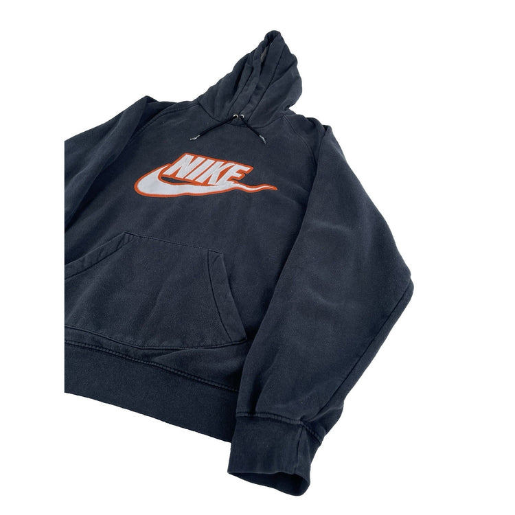 Mens Nike Patched Logo Black Hoodie Size Medium