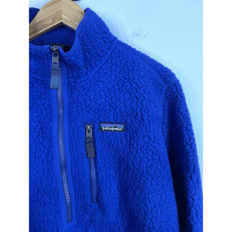 Mens Blue Patagonia Regular Fit Zipper Fleece Mens Size M