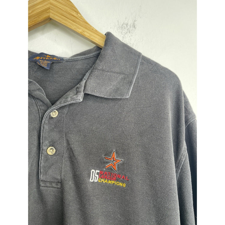 Men’s VTG Houston Astros National League Champions 05’ Embroidered Shirt Sz L