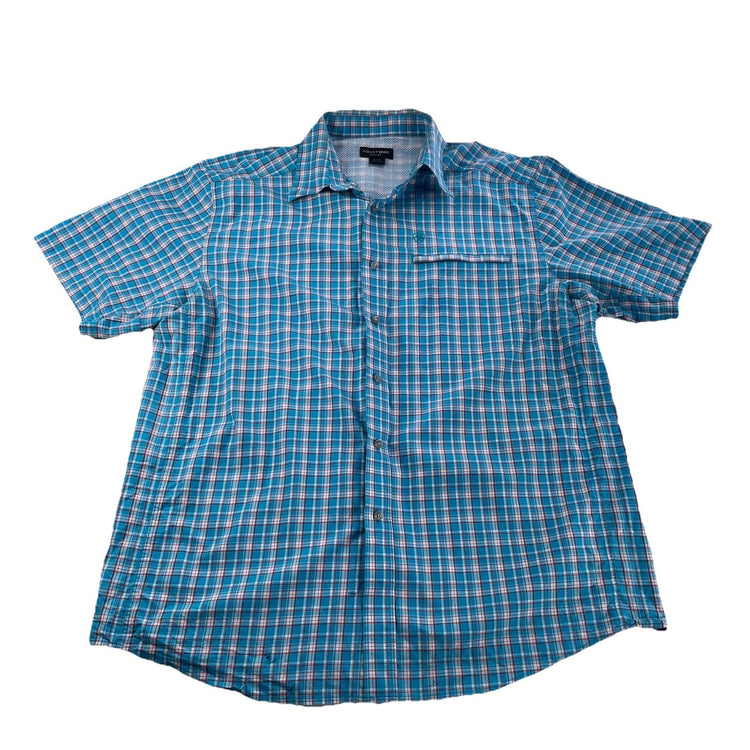 Men’s Ariat Pro Series Classic Multicolor Plaid Pattern ButtonUp Shirt Size XL