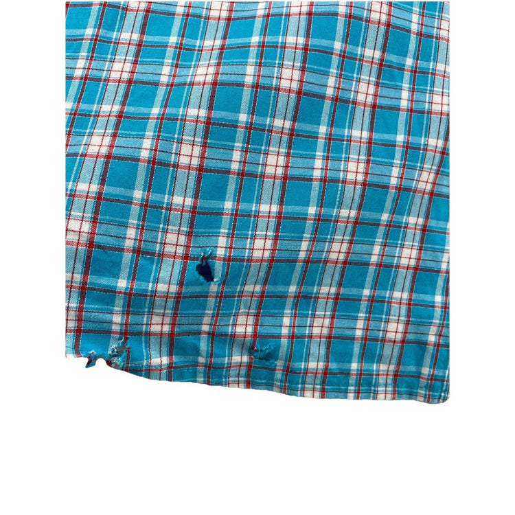 Men’s Ariat Pro Series Classic Multicolor Plaid Pattern ButtonUp Shirt Size XL