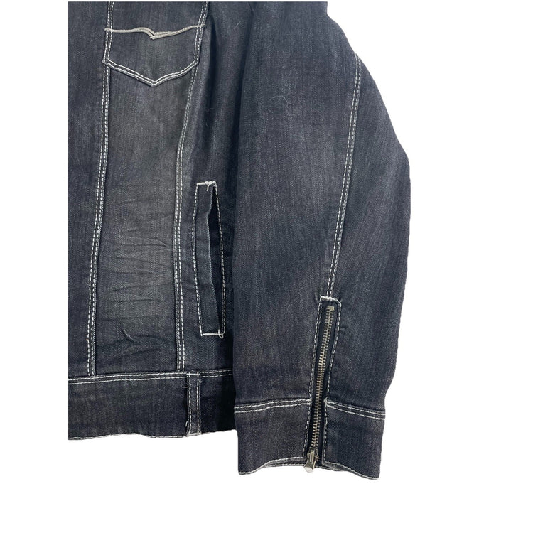 Mens Baccini Dark Wash Denim Jacket W/Contrast Stitching Plus Size 22/24w