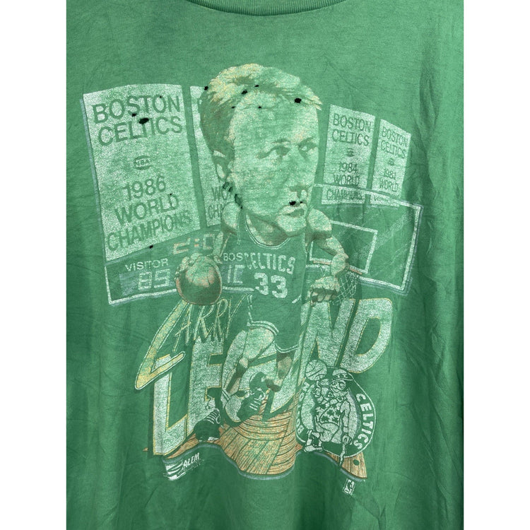 Vintage Larry Bird Boston Celtics T-Shirt Caricature, Sz XL
