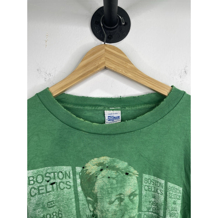 Vintage Larry Bird Boston Celtics T-Shirt Caricature, Sz XL