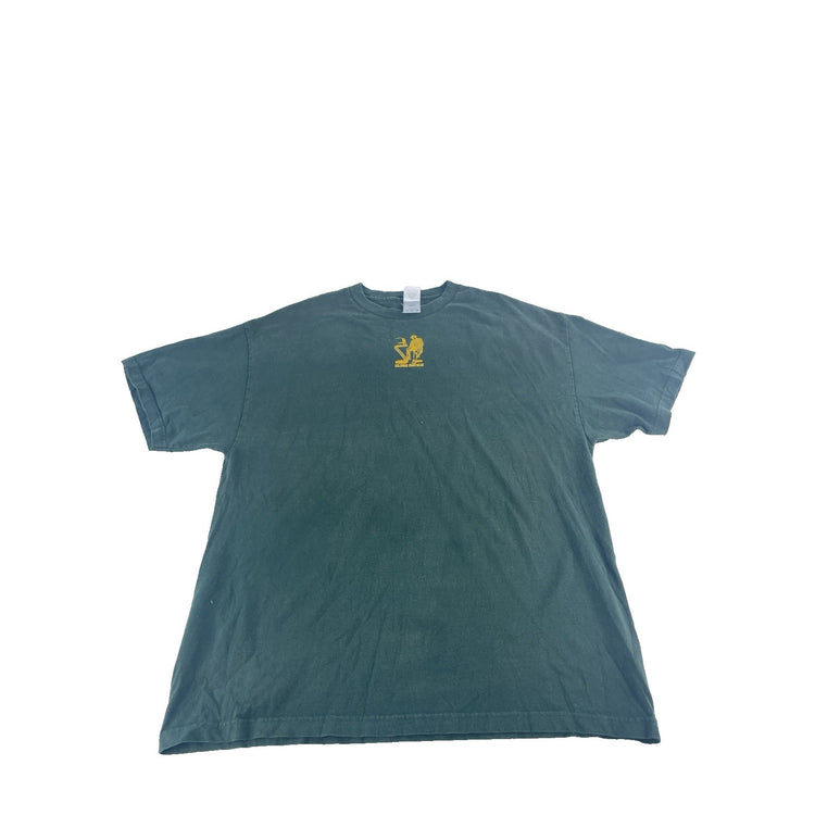 Mens Vintage AAA Green “Goldmine Smartwear” Solid T-Shirt Size 2XL