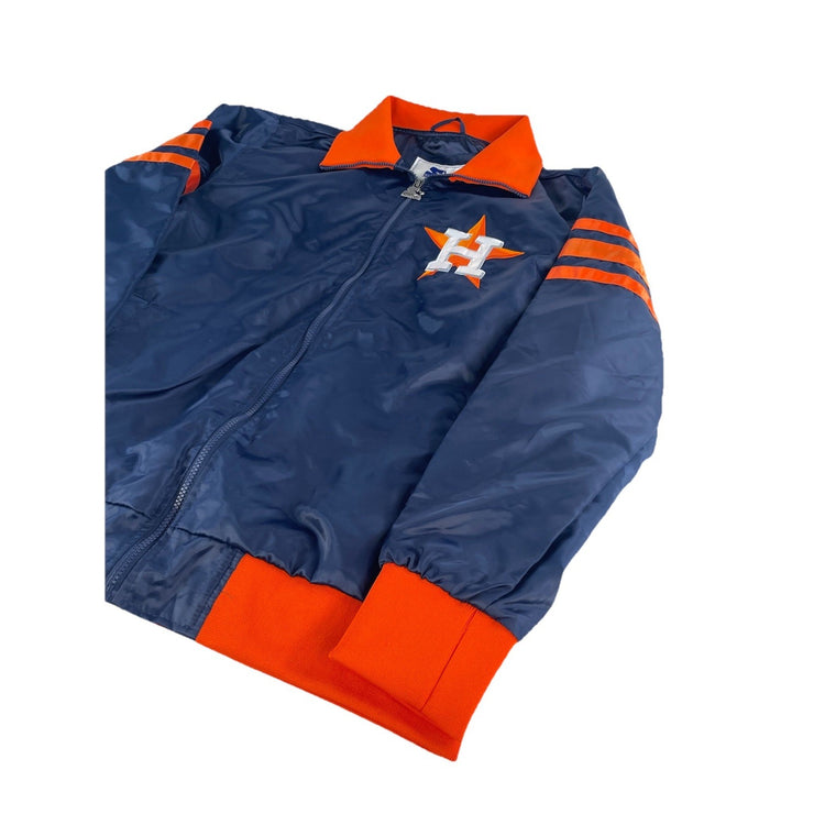 Mens Houston Astros Navy Blue Starter Zip Up Jacket Size XL