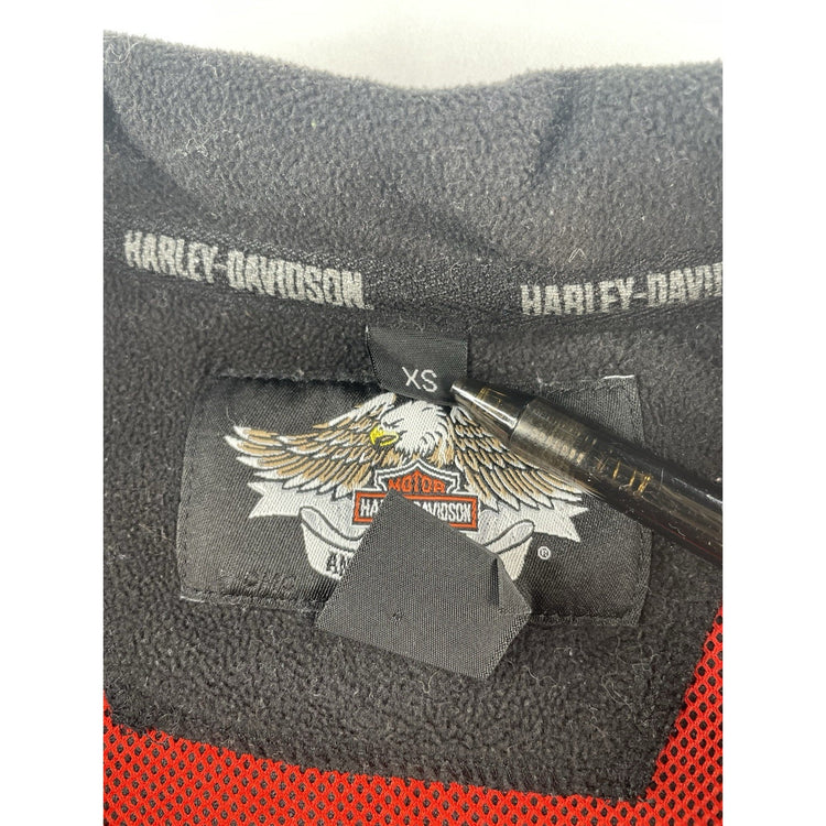 Mens Harley Davidson Black Fleece Quarter Zip Pullover Size XS