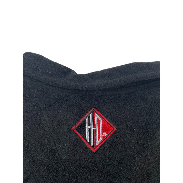 Mens Harley Davidson Black Fleece Quarter Zip Pullover Size XS