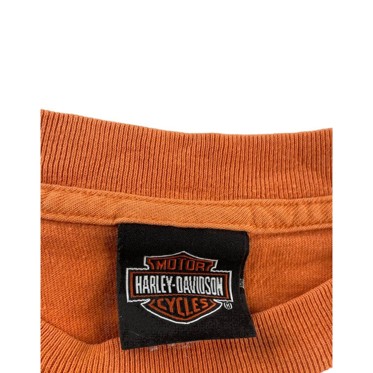 Mens Harley Davidson Basic Orange T-Shirt Size M