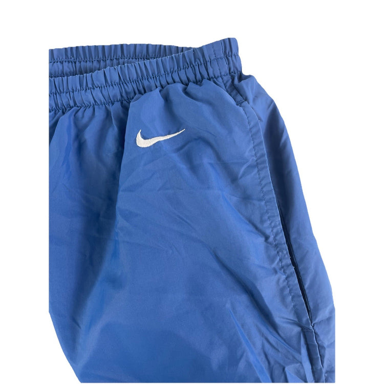 Youth Boys Vintage Nike Blue Nylon Windbreaker Track Pants Size L