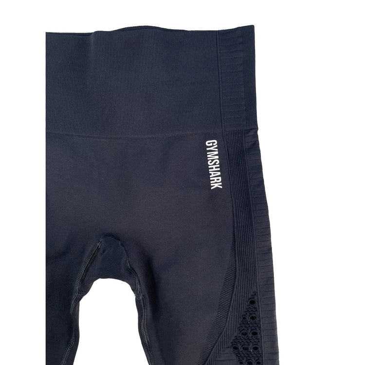 Gymshark Women’s Black Seamless Ribbed High-Waisted Leggings Size Smal