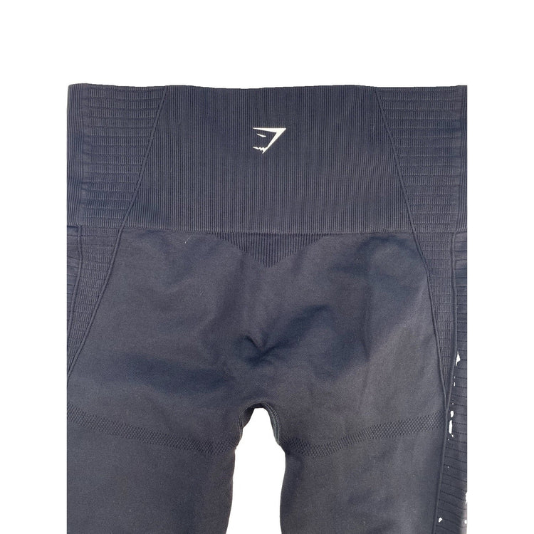 Gymshark Women’s Black Seamless Ribbed High-Waisted Leggings Size Smal