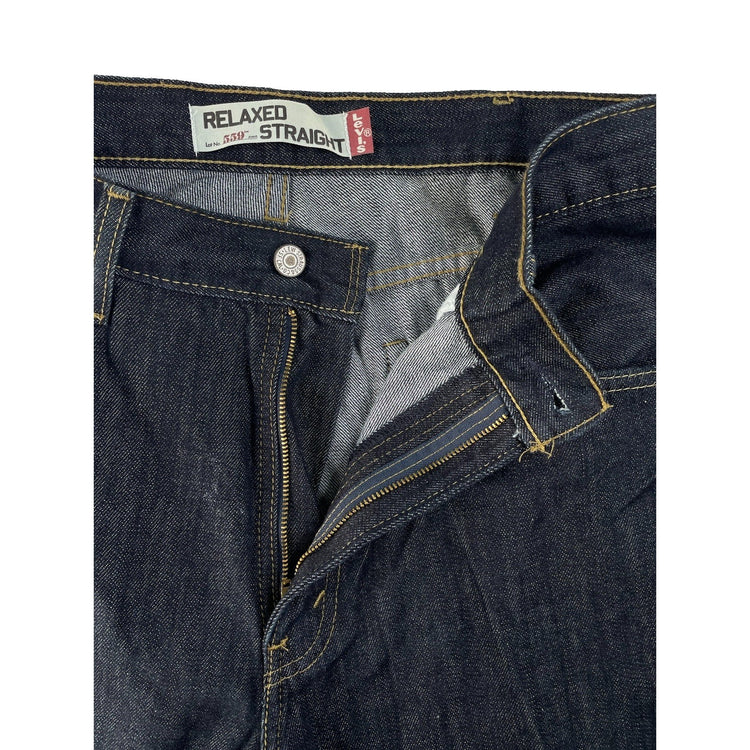 Mens Vintage Levis 559 Dark Wash Indigo Blue Relaxed Straight Jeans Size 38x30