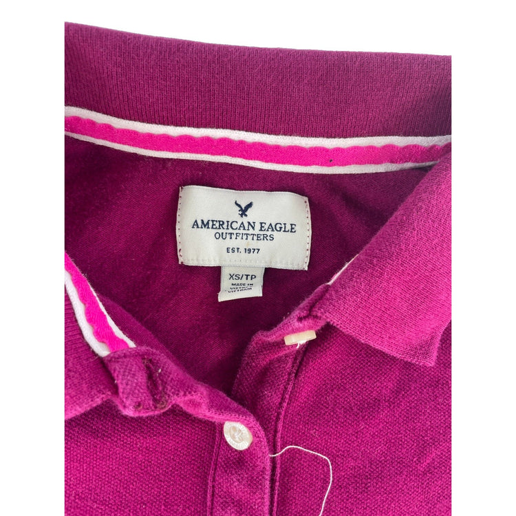 Womens American Eagle Outfitters Purple Polo Shirt Size XS/TP