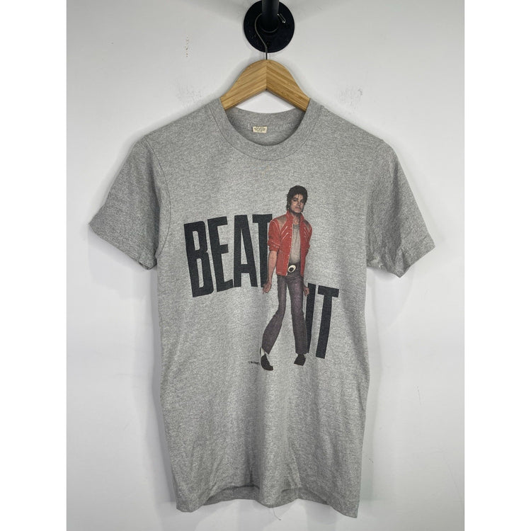 VINTAGE Authentic SINGLE STITCH 1984 Michael Jackson BEAT IT T-Shirt Size Small