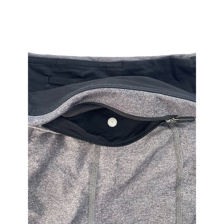 Women's Lululemon Athletic Cropped Leggings with Mesh Panels, GREY, SIZE 6