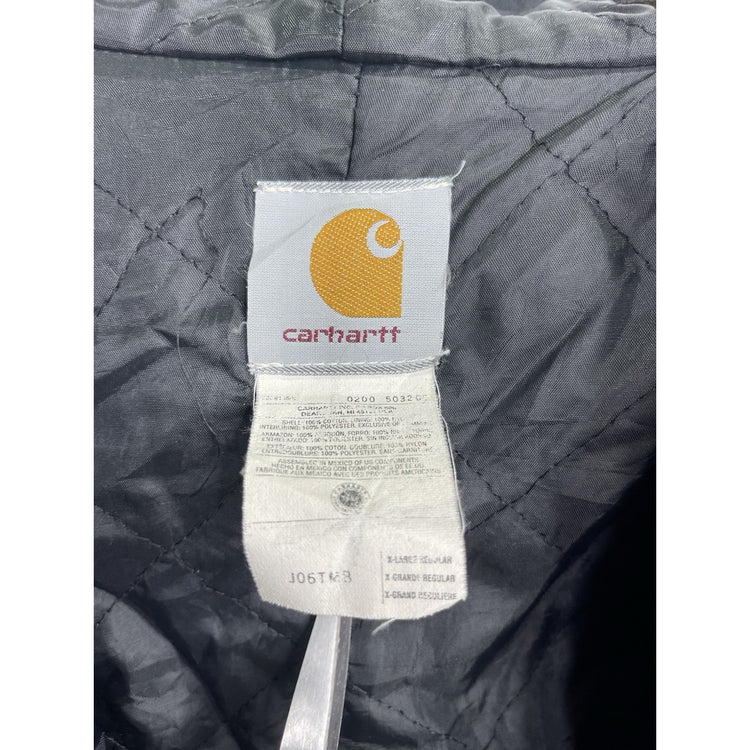 Men’s Vintage Carhartt J06 Brown Jacket Distressed Hooded Sz XL