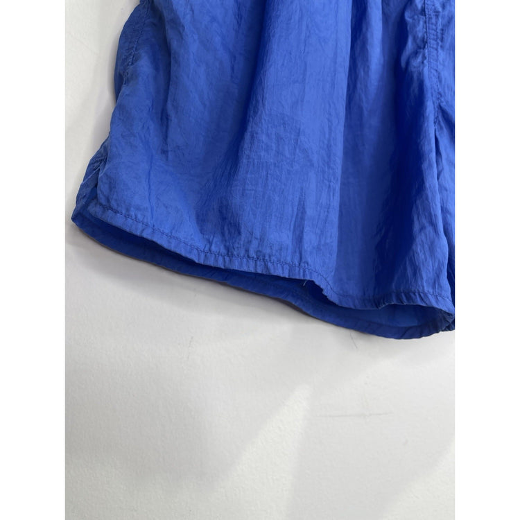 Men’s Vintage 90s Nike Swoosh Mesh Lined Swim Gym Shorts Blue Nylon Sz M