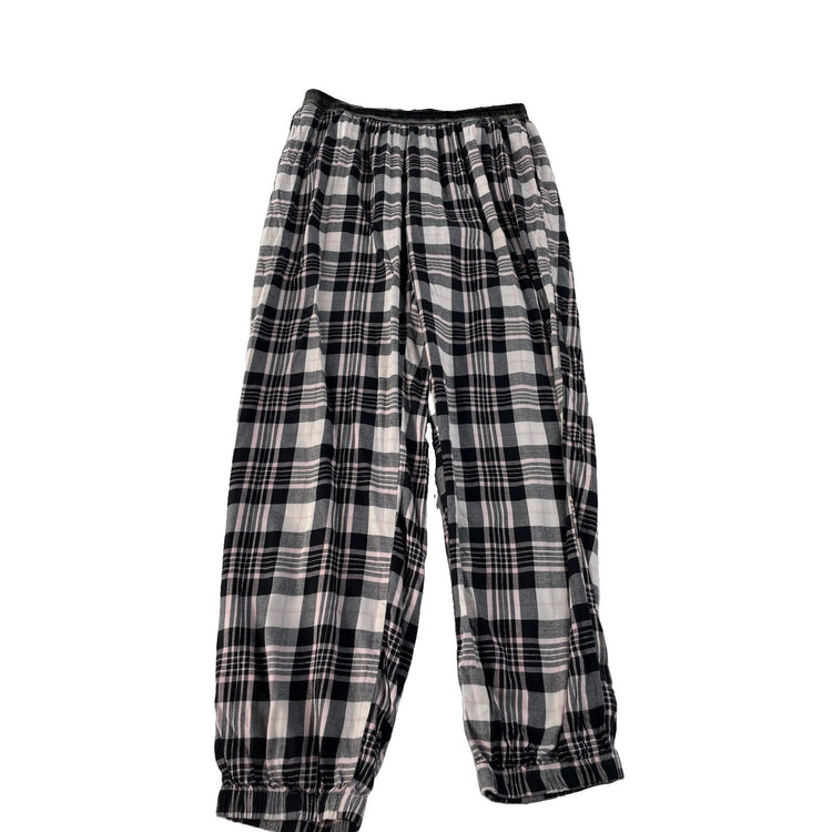 Womens Victorias Secret Black & Pink Plaid Sleep Pants Size Small